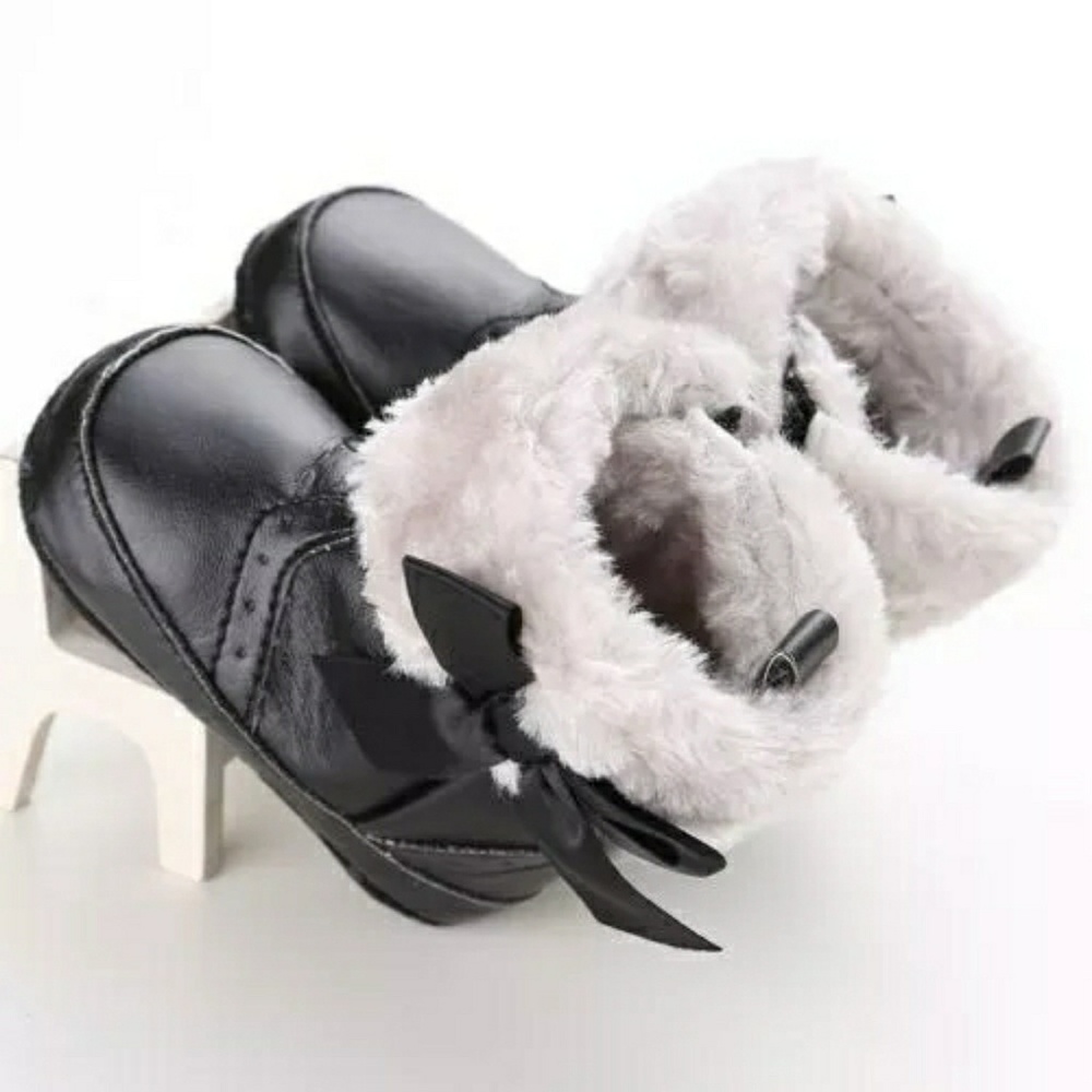 Black fuzzy boots
